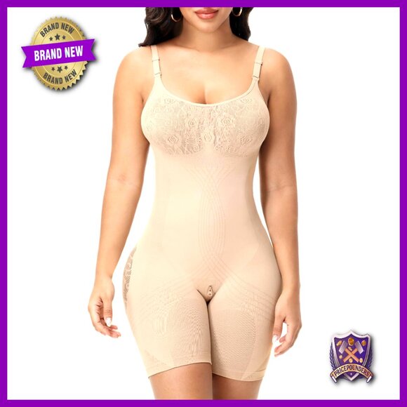 Seamless Shapewear Bodysuit Tummy Control Full Body Shaper Butt Lifting